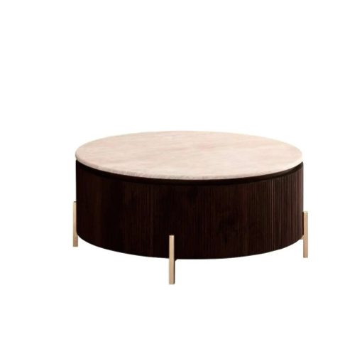 FOSTER Braun CT Ø 100 – Stilvoller runder Couchtisch mit luxuriöser Verarbeitung