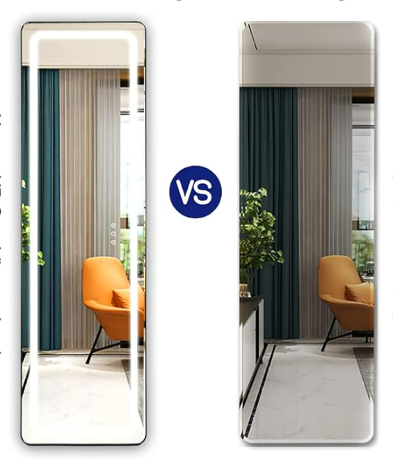 LED-SPIEGEL 50 × 160 CM – FUNKTIONAL