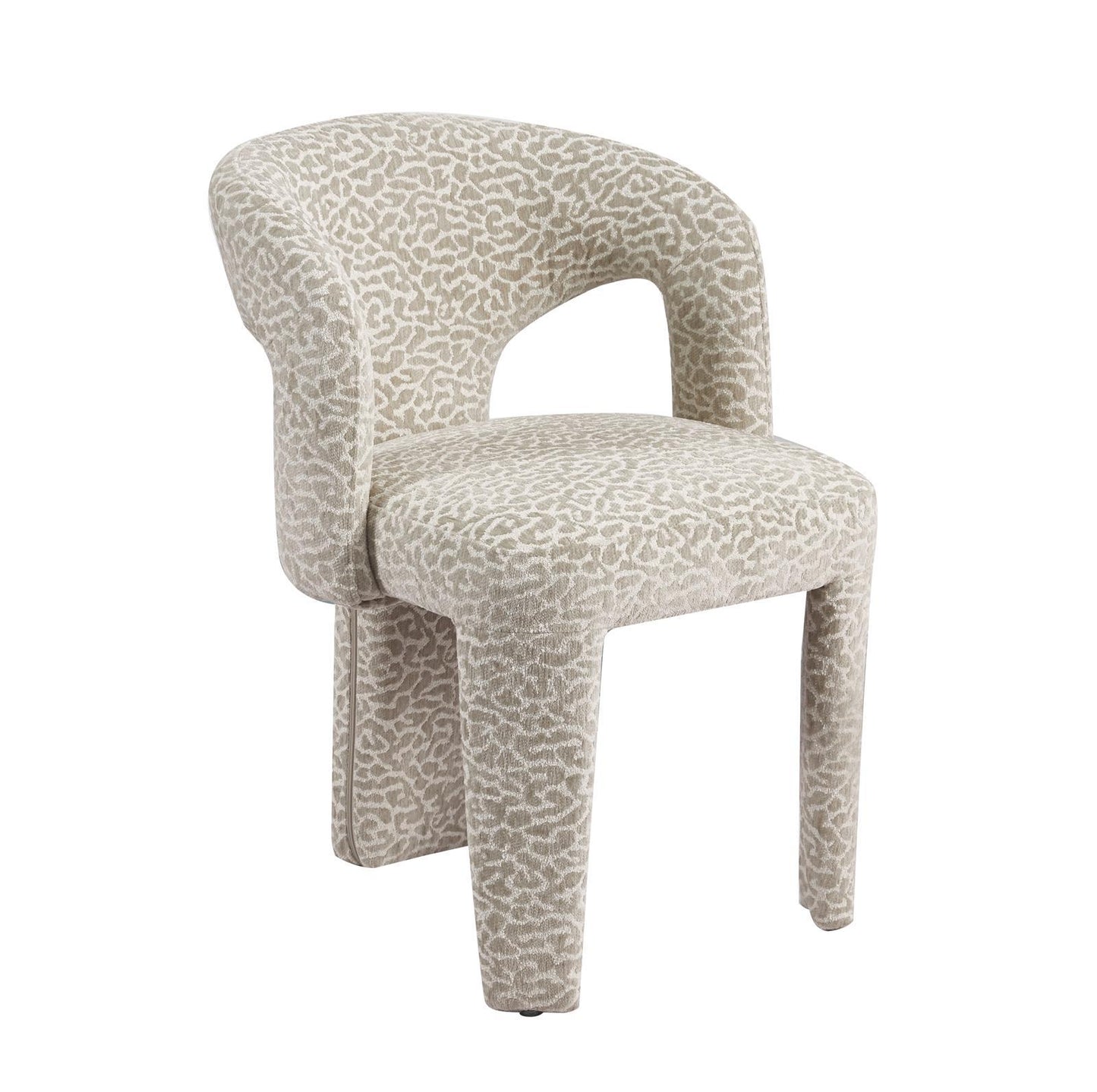 Liana – Gepolsterter Designstuhl mit Leopardenmuster und skulpturalen Formen
