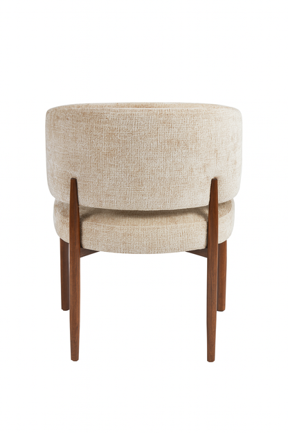 Almira | Eleganter Esszimmerstuhl mit schlankem Holzgestell