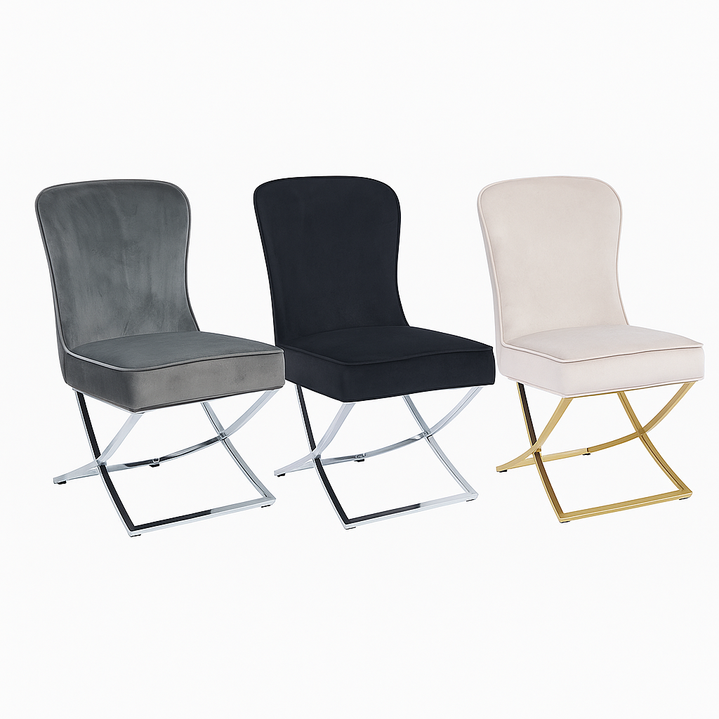 Monaco Velvet Esszimmerstuhl – Luxus mit klassischem Charakter