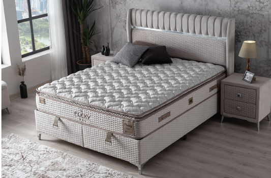 FLEXY – Luxuriöses Boxspringbett mit Matratze und Stauraum