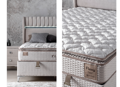 FLEXY – Luxuriöses Boxspringbett mit Matratze und Stauraum