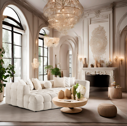 Amsterdam Corner – 280 × 69 × 160 cm – Luxuriöses Ecksofa in hellem Leinenlook