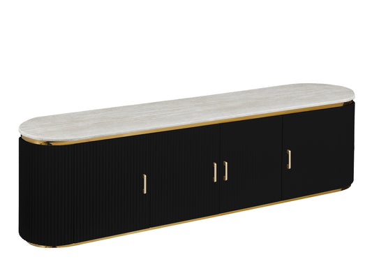 Aurelio Noir Luxus-TV-Lowboard