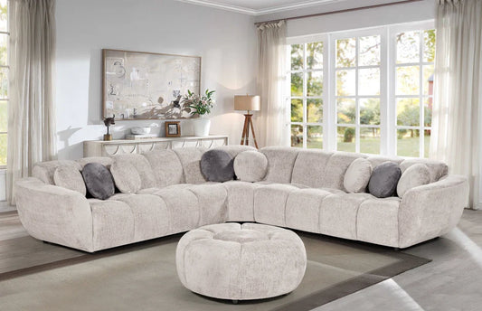 Livorno | Luxuriöses Ecksofa mit optionalem Hocker